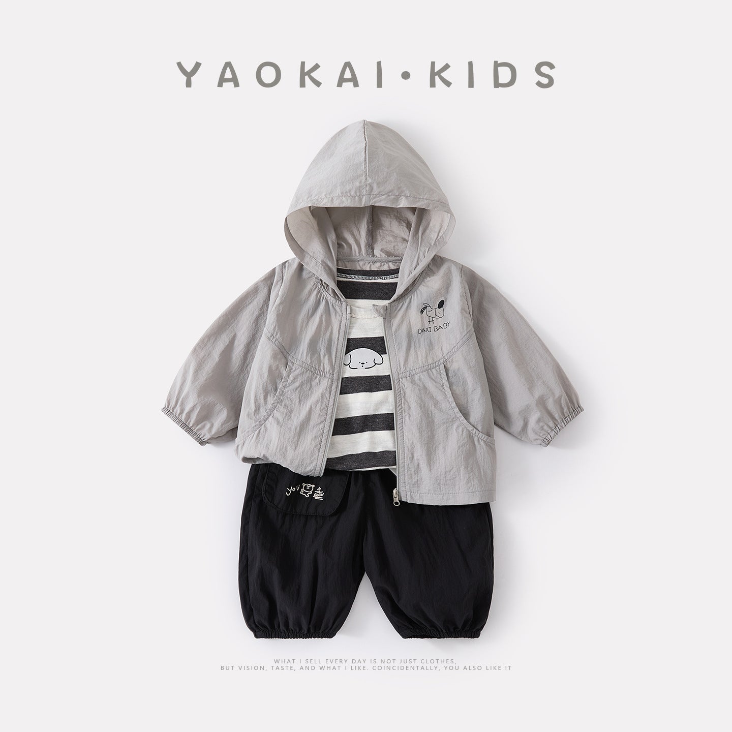Hooded Sun Protection 3-Piece Outfit Set for Toddlers