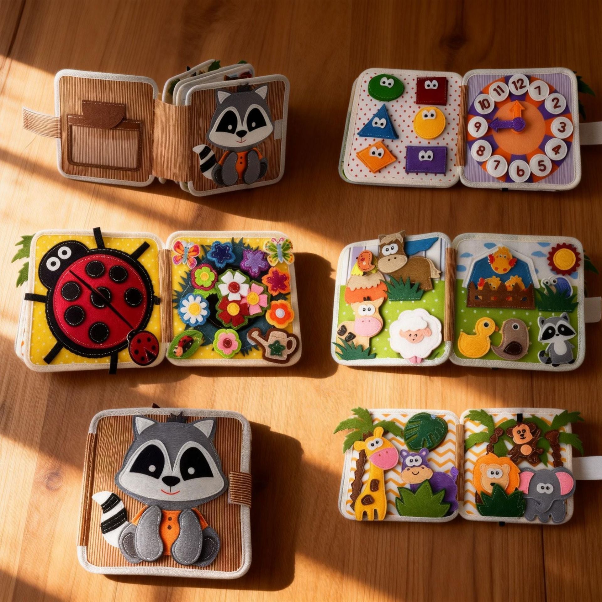 Felt Book Baby Educational Felt Busy Board Early Learning Toy Children's Toy Puzzle Board Felt Learning Board