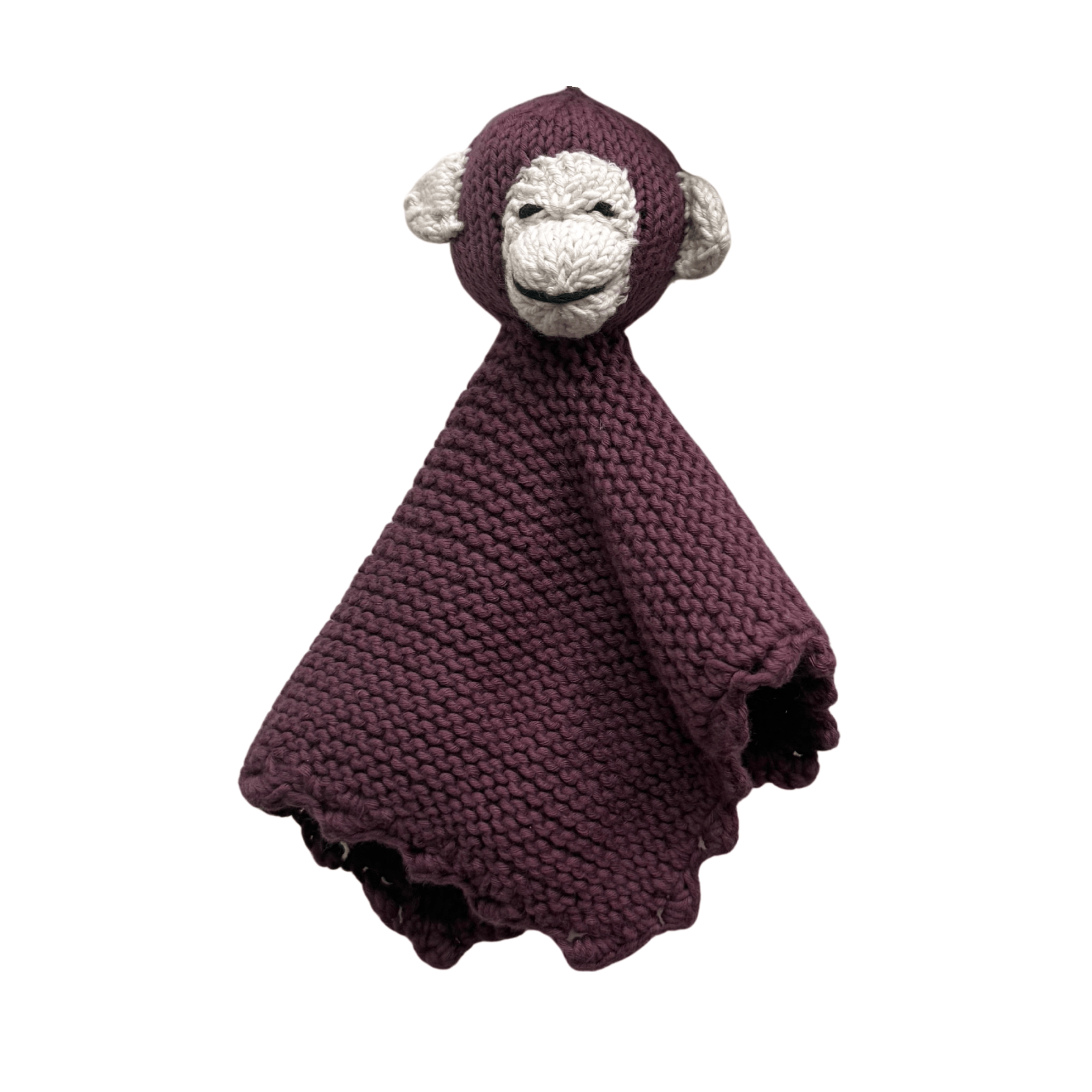 Percy the Monkey Organic Cotton Knit Lovey | Handmade Baby Security Blanket