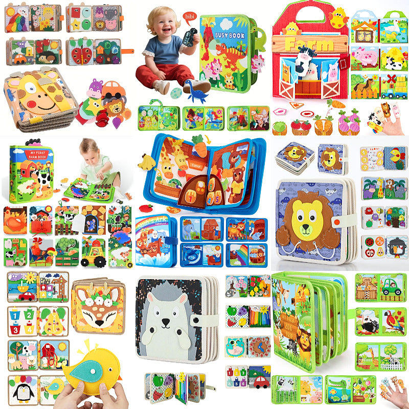 Felt Book Baby Educational Felt Busy Board Early Learning Toy Children's Toy Puzzle Board Felt Learning Board