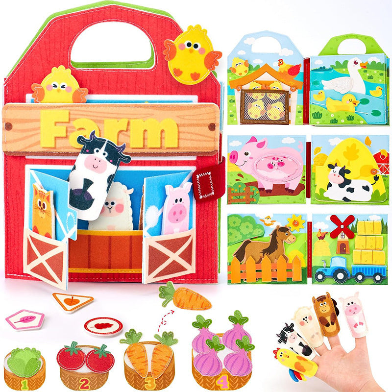 Felt Book Baby Educational Felt Busy Board Early Learning Toy Children's Toy Puzzle Board Felt Learning Board