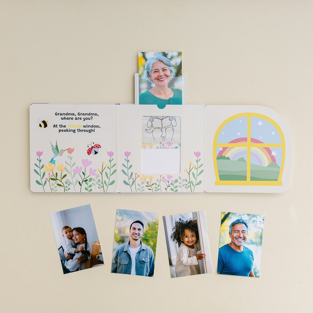 Peek-A-Photo 'Where's My Family?' | Personalized Lift-the-Flap Baby Photo Book