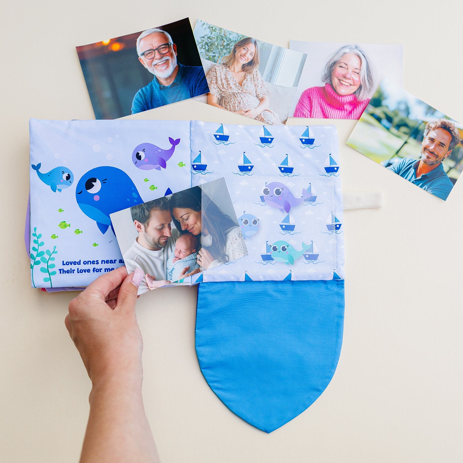 Peek-A-Photo 'I Love You!' | Soft Personalized Baby Photo Cloth Book | Lift-the-Flap