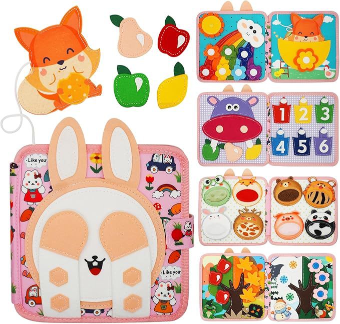 Felt Book Baby Educational Felt Busy Board Early Learning Toy Children's Toy Puzzle Board Felt Learning Board