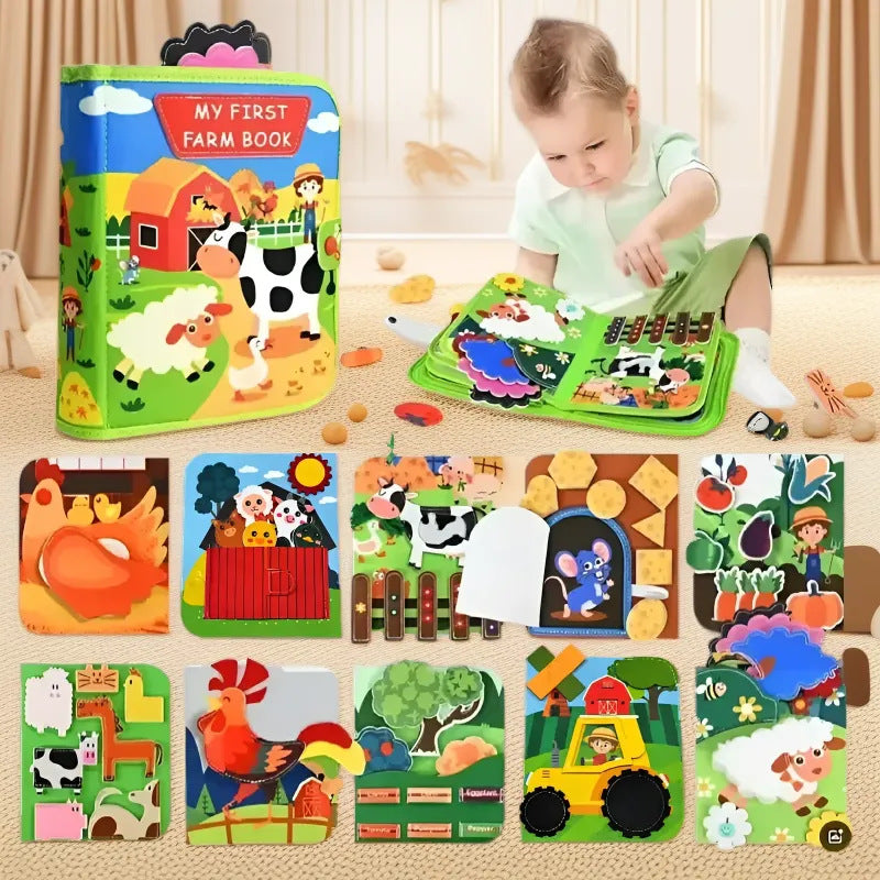 Felt Book Baby Educational Felt Busy Board Early Learning Toy Children's Toy Puzzle Board Felt Learning Board