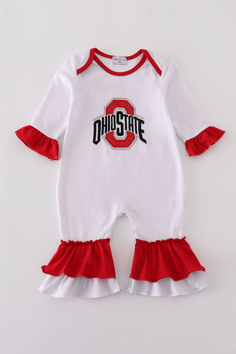 Girls Glitter Ruffle Romper | Sparkly Baby & Toddler Romper for Special Occasions
