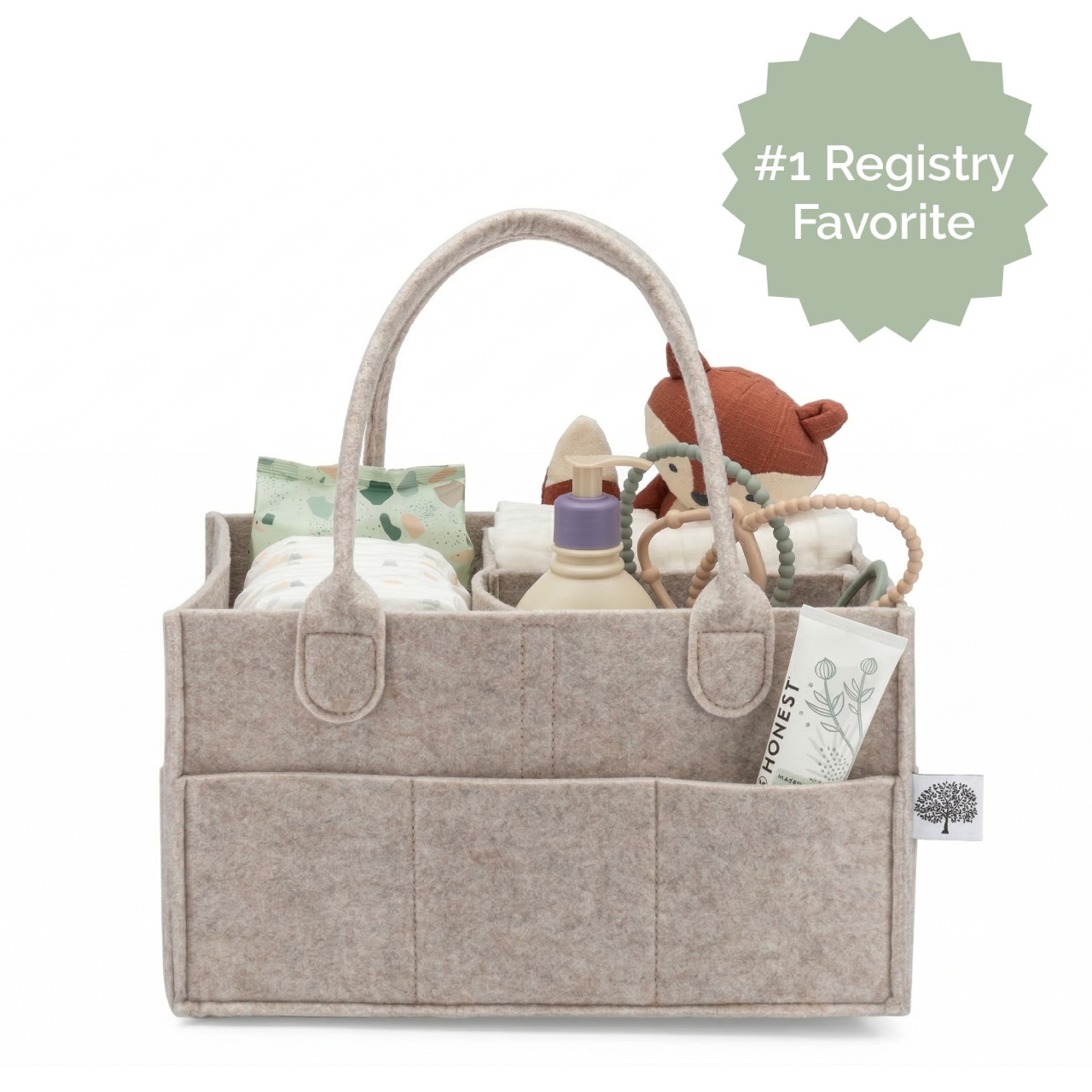 Felt Diaper Caddy Organizer | Portable Nursery Caddy Trusted by 14,000+ Moms