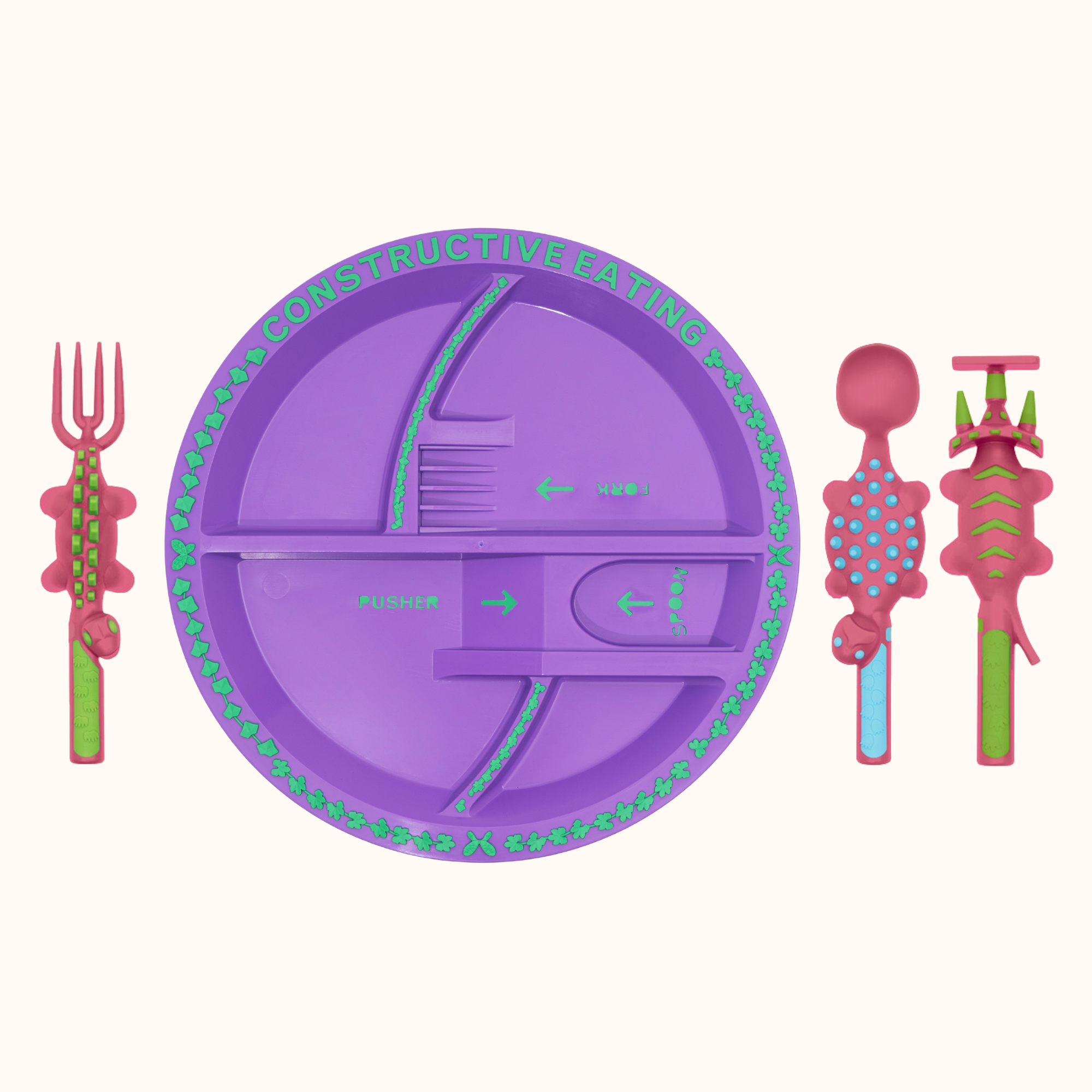 Baby Utensil & Plate Combo | Self-Feeding Set for Fine Motor Skills Development