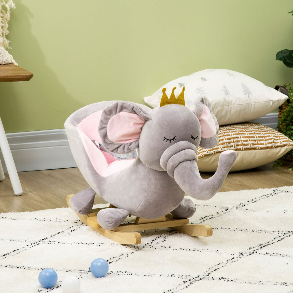Elephant Rocking Horse with Sound for Toddlers