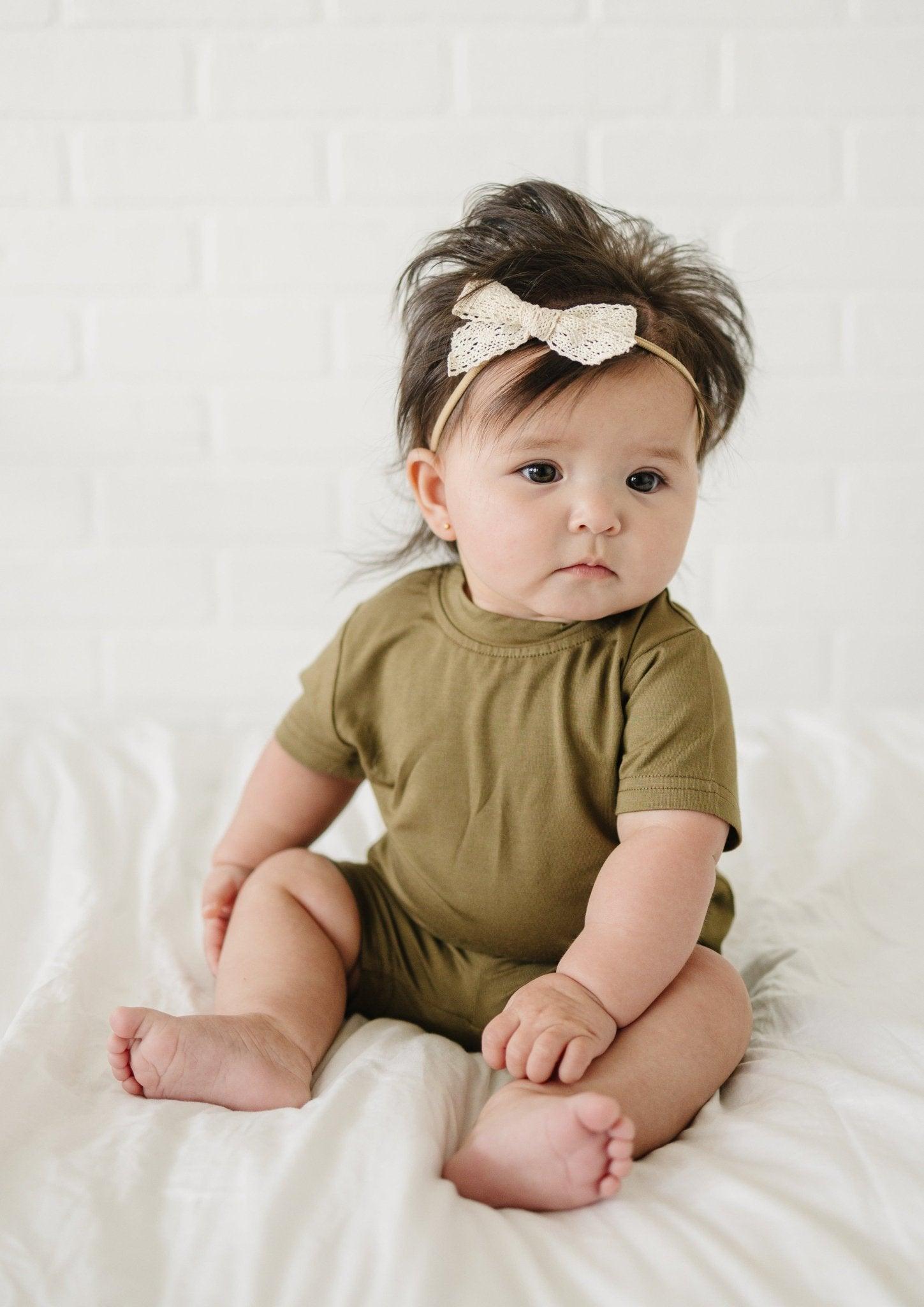 Soft Bamboo Baby Tee & Bike Shorts | Organic Baby Outfit for Sensitive Skin