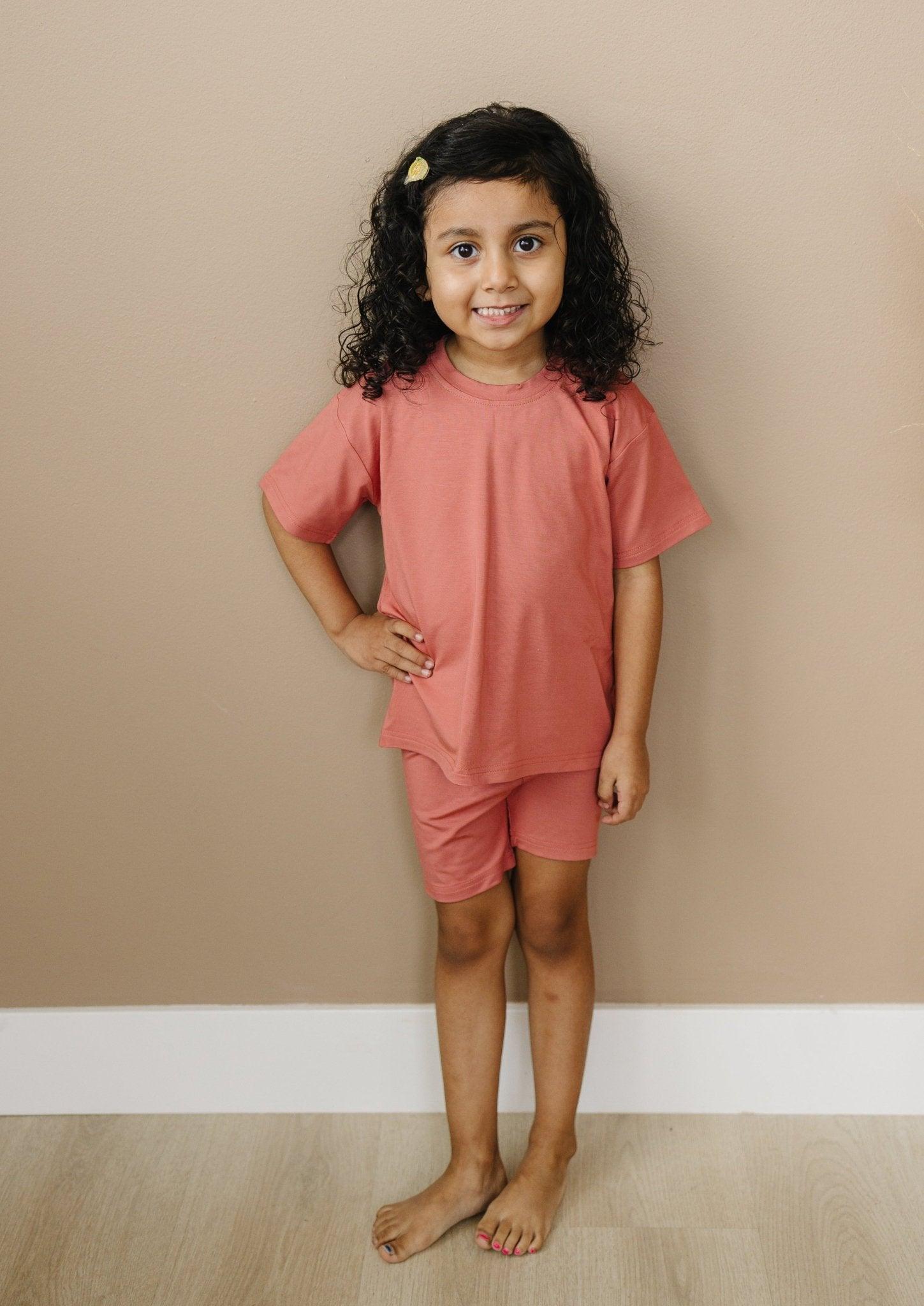 Soft Bamboo Baby Tee & Bike Shorts | Organic Baby Outfit for Sensitive Skin