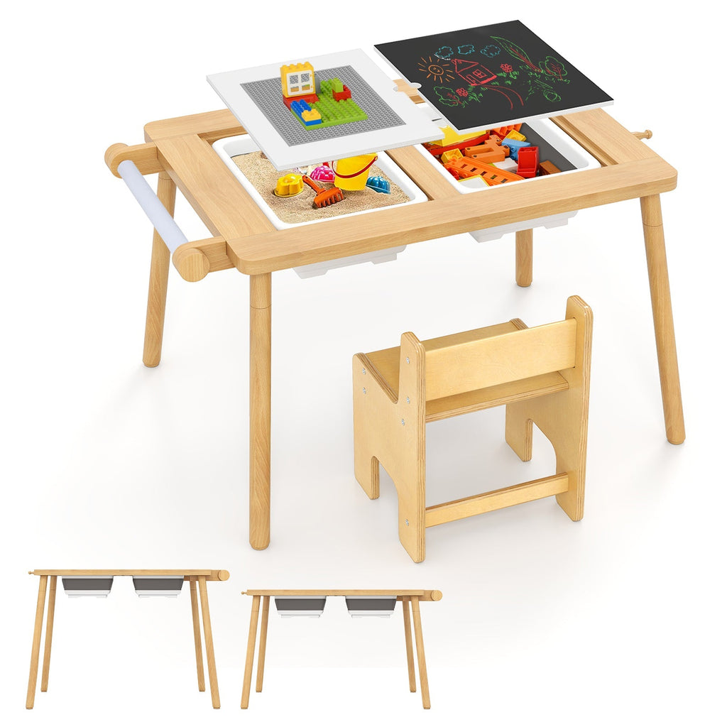Foldable Sensory Table & Chair Set for Kids 2–8