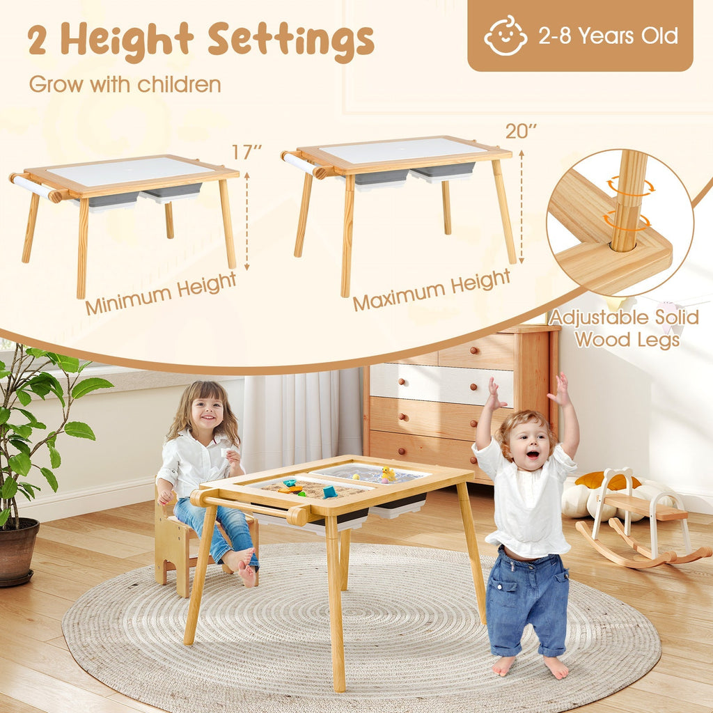 Foldable Sensory Table & Chair Set for Kids 2–8